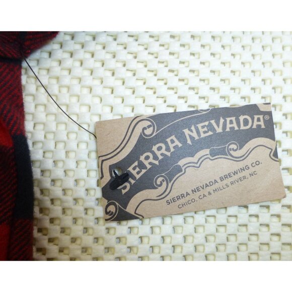 NWT Sierra Nevada Brewing Co Red & Black Plaid Long Sleeve Shirt W/Elbow Patches - Picture 10 of 11